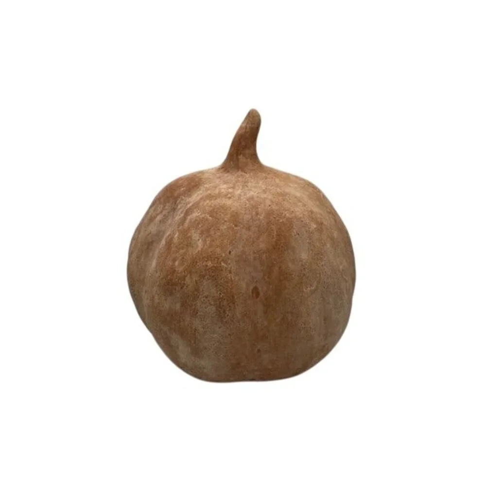 NWT RARE small Terra Cotta Pottery Barn Pumpkin Decoration